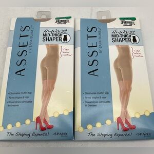 Assets By Sara Blakley Hi-Waist Mid - Thigh Shaper Size 3 Pack Of 2